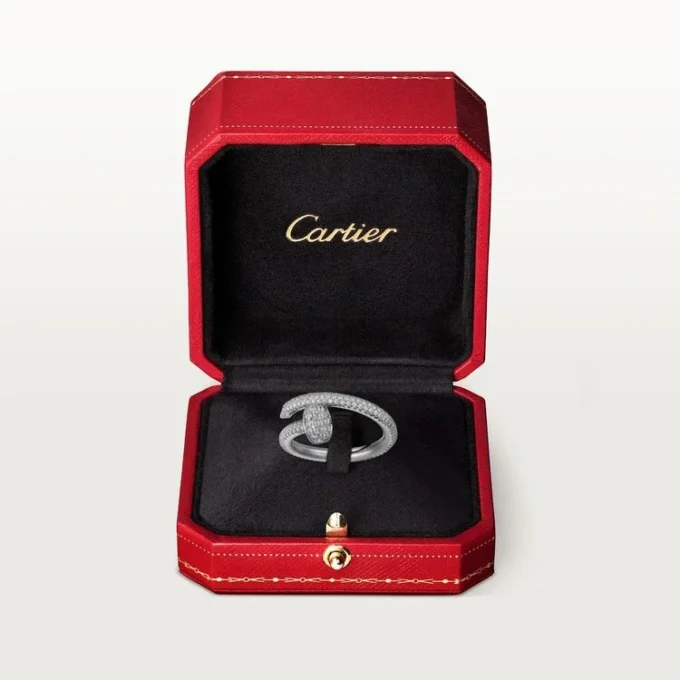 Pierścionek Juste Un Clou – białe złoto, diamenty – Cartier