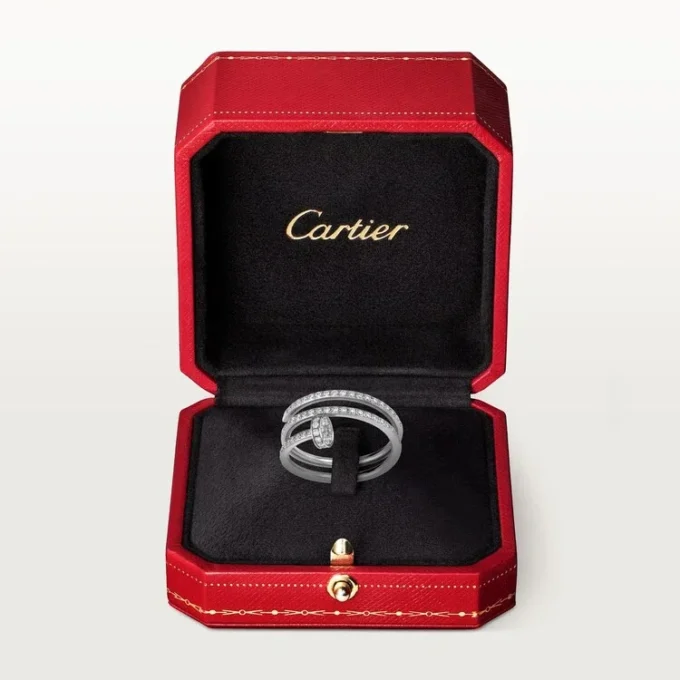 Pierścionek Juste Un Clou – białe złoto, diamenty – Cartier