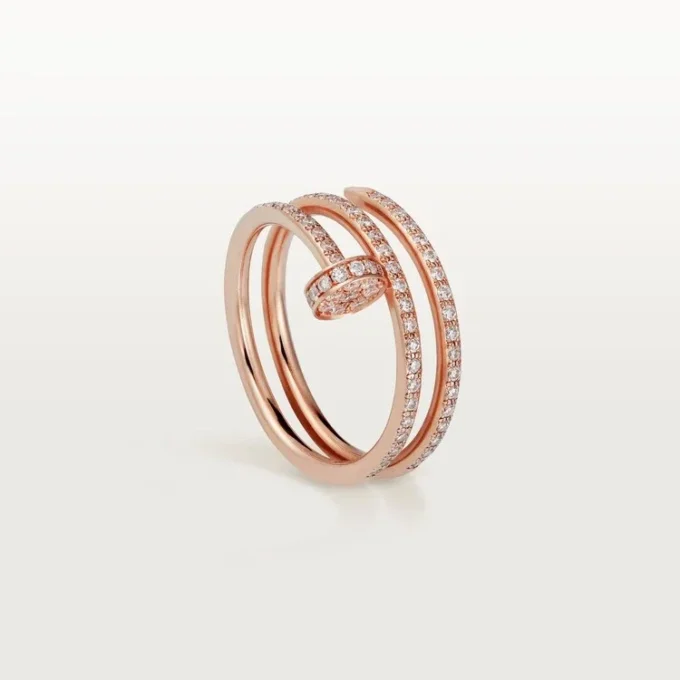 Pierścionek Juste Un Clou – różowe złoto, diamenty – Cartier