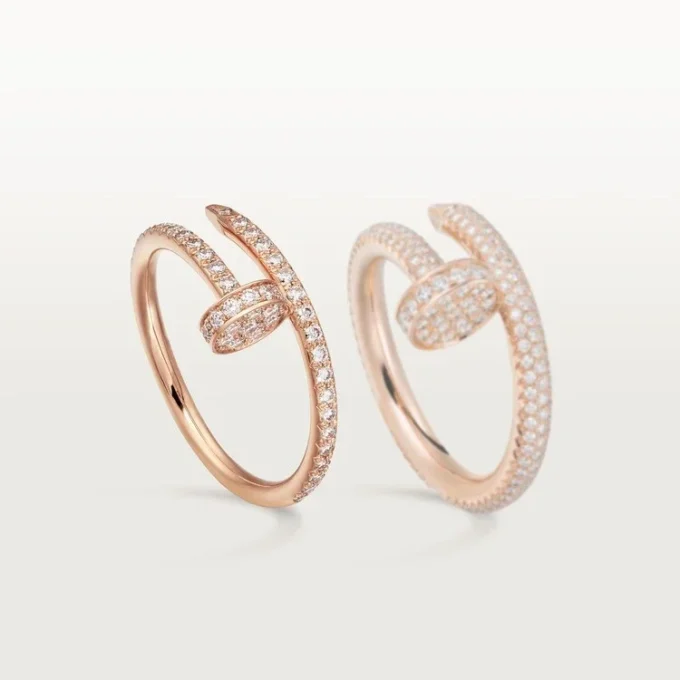Pierścionek Juste Un Clou – różowe złoto, diamenty – Cartier
