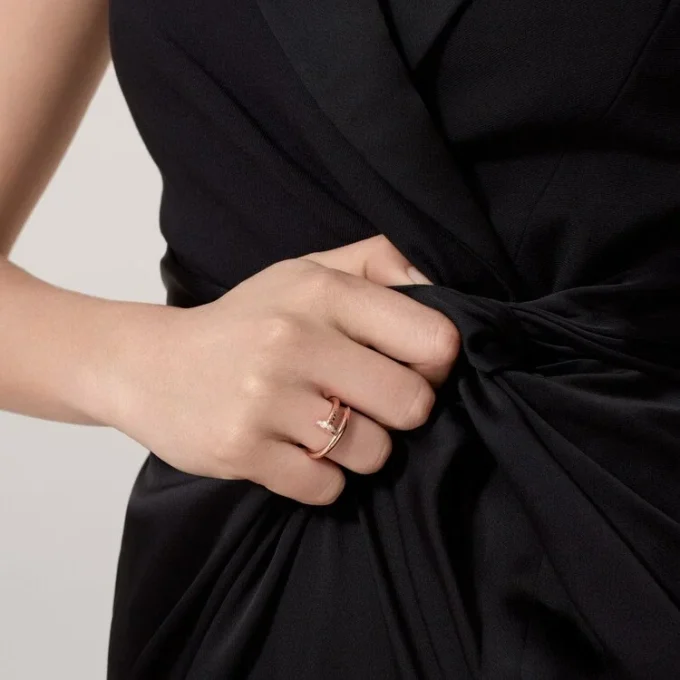 Pierścionek Juste Un Clou – różowe złoto, diamenty – Cartier