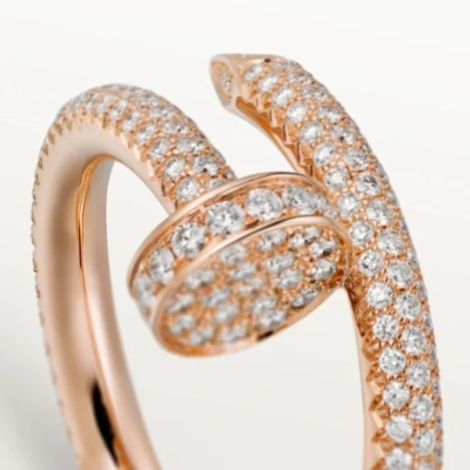 Pierścionek Juste Un Clou – różowe złoto, diamenty – Cartier