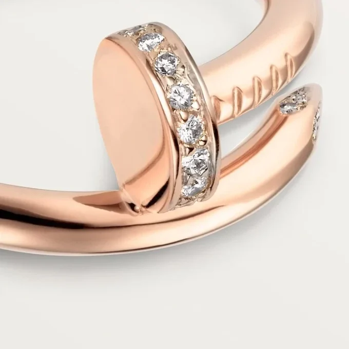Pierścionek Juste Un Clou – różowe złoto, diamenty – Cartier