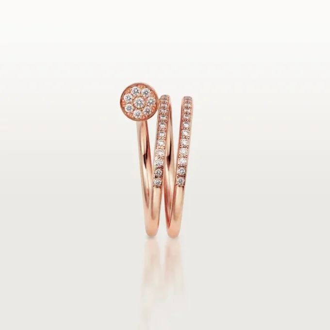 Pierścionek Juste Un Clou – różowe złoto, diamenty – Cartier
