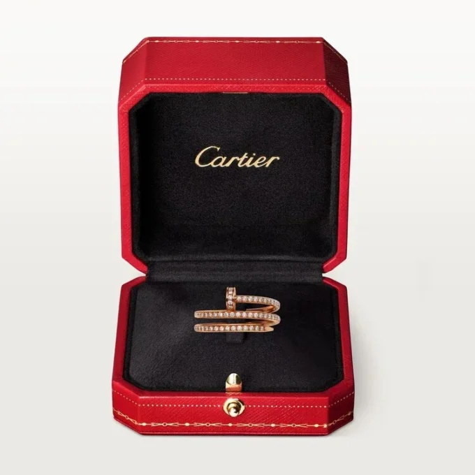Pierścionek Juste Un Clou – różowe złoto, diamenty – Cartier