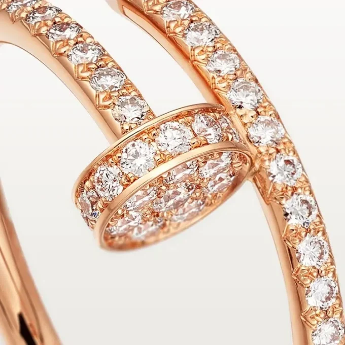 Pierścionek Juste Un Clou – różowe złoto, diamenty – Cartier