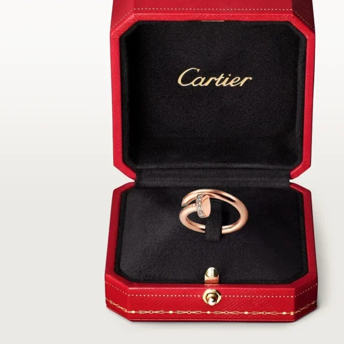 Pierścionek Juste Un Clou – różowe złoto, diamenty – Cartier
