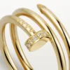 Pierścionek Juste Un Clou – żółte złoto, diamenty – Cartier