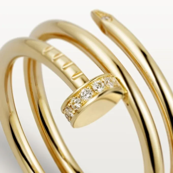Pierścionek Juste Un Clou – żółte złoto, diamenty – Cartier