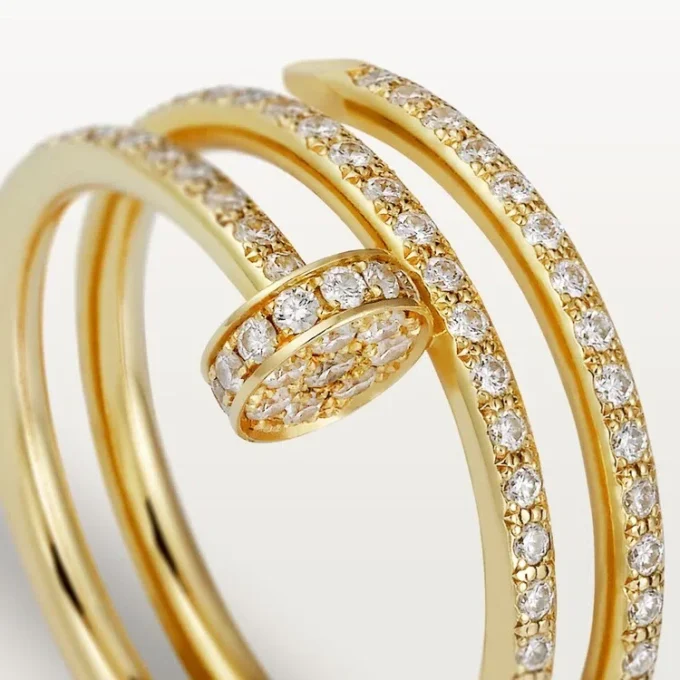 Pierścionek Juste Un Clou – żółte złoto, diamenty – Cartier