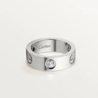 Pierścionek Love, 3 diamenty – białe złoto, diamenty – Cartier