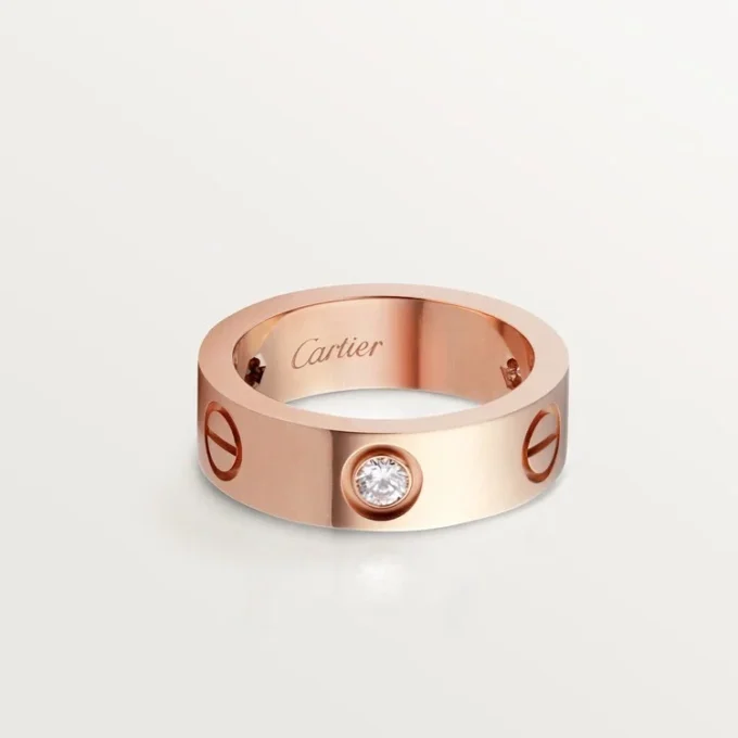 Pierścionek Love, 3 diamenty – różowe złoto, diamenty – Cartier Pierścionek Love, 3 diamenty – różowe złoto, diamenty – Cartier