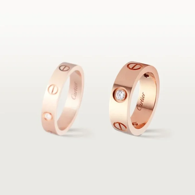 Pierścionek Love, 3 diamenty – różowe złoto, diamenty – Cartier Pierścionek Love, 3 diamenty – różowe złoto, diamenty – Cartier