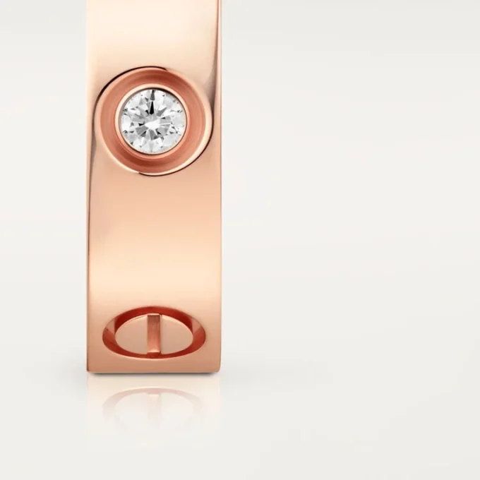 Pierścionek Love, 3 diamenty – różowe złoto, diamenty – Cartier Pierścionek Love, 3 diamenty – różowe złoto, diamenty – Cartier