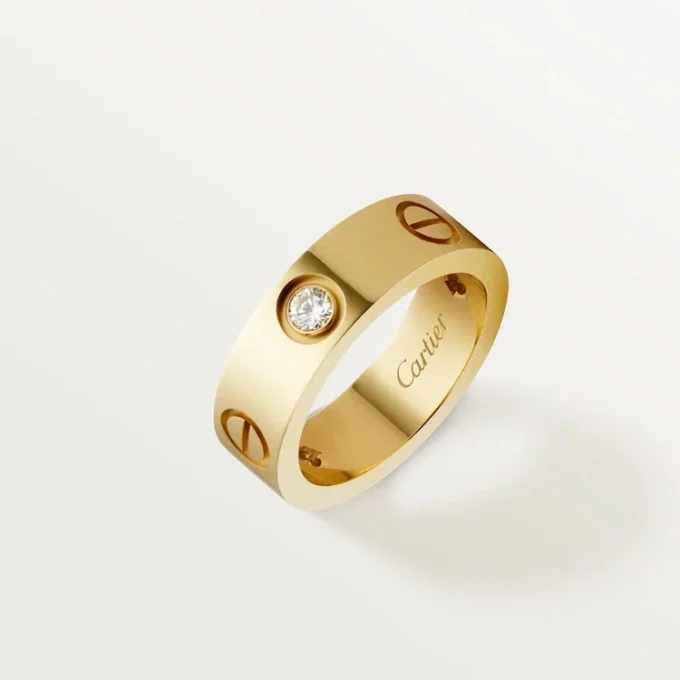 Pierścionek Love 3 Diamond – żółte złoto, model klasyczny | Cartier Us