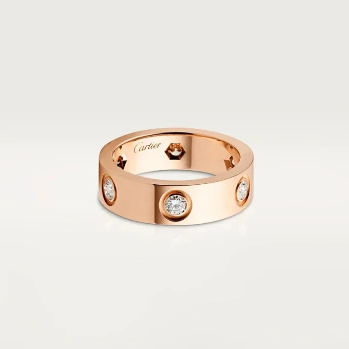 Pierścionek Love – różowe złoto, diamenty – Cartier