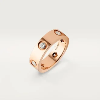 Pierścionek Love – różowe złoto, diamenty – Cartier