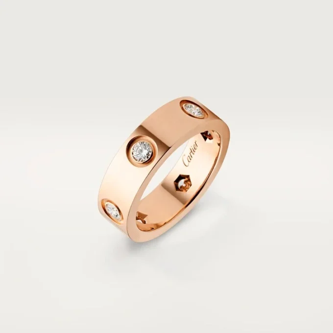 Pierścionek Love – różowe złoto, diamenty – Cartier