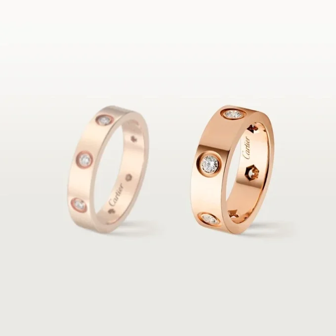 Pierścionek Love – różowe złoto, diamenty – Cartier