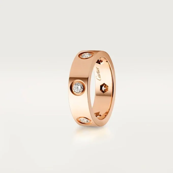 Pierścionek Love – różowe złoto, diamenty – Cartier