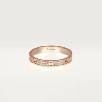Pierścionek Love, rozmiar S – różowe złoto, diamenty – Cartier