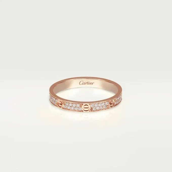 Pierścionek Love, rozmiar S – różowe złoto, diamenty – Cartier