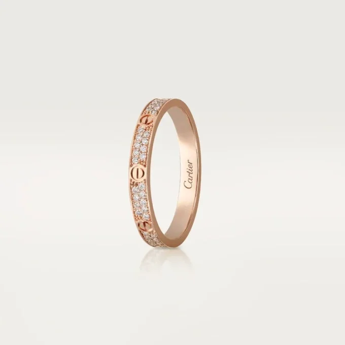 Pierścionek Love, rozmiar S – różowe złoto, diamenty – Cartier