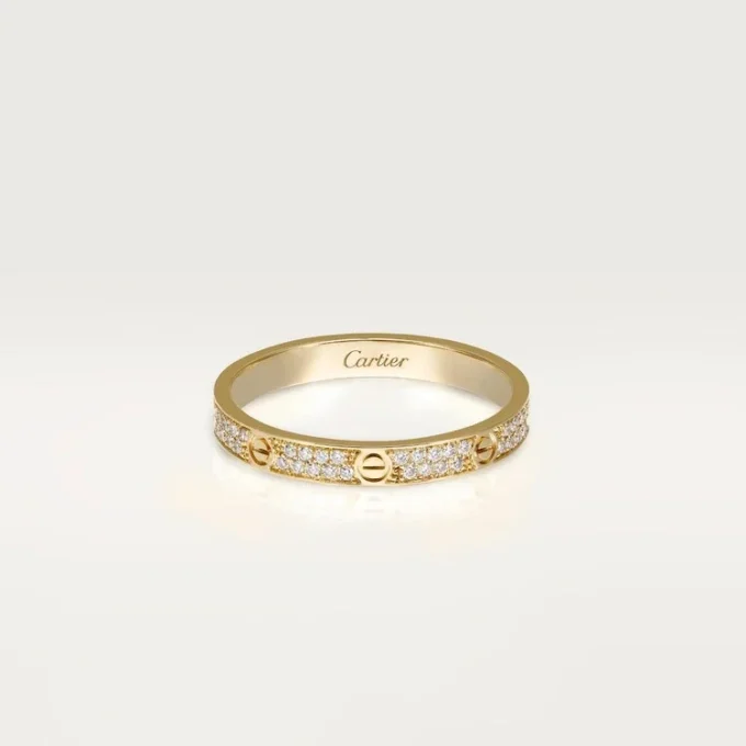 Pierścionek Love, rozmiar S – żółte złoto, diamenty – Cartier