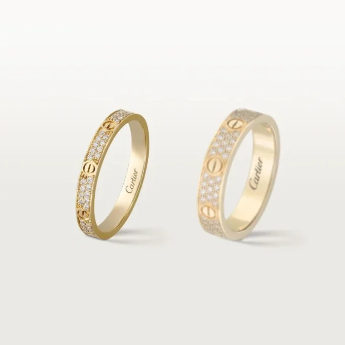 Pierścionek Love, rozmiar S – żółte złoto, diamenty – Cartier