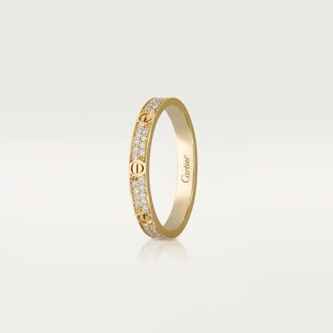 Pierścionek Love, rozmiar S – żółte złoto, diamenty – Cartier