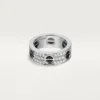 Pierścionek Love z diamentami, ceramika – białe złoto, ceramika, diamenty – Cartier