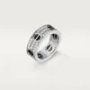 Pierścionek Love z diamentami, ceramika – białe złoto, ceramika, diamenty – Cartier