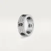 Pierścionek Love z diamentami, ceramika – białe złoto, ceramika, diamenty – Cartier