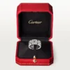 Pierścionek Maillon Panthere, 3 rzędy wysadzane diamentami – białe złoto, diamenty – Cartier
