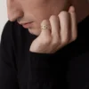 Pierścionek Maillon Panthere, 3 rzędy wysadzane diamentami – różowe złoto, diamenty – Cartier
