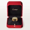 Pierścionek Maillon Panthere, 3 rzędy z półpavé diamentów – żółte złoto, diamenty – Cartier