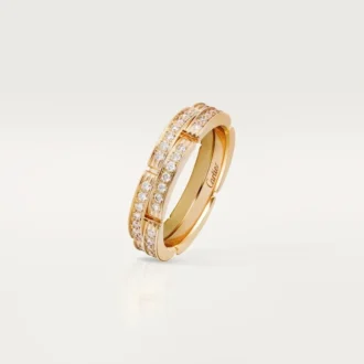 Pierścionek Maillon Panthere – żółte złoto, diamenty – Cartier