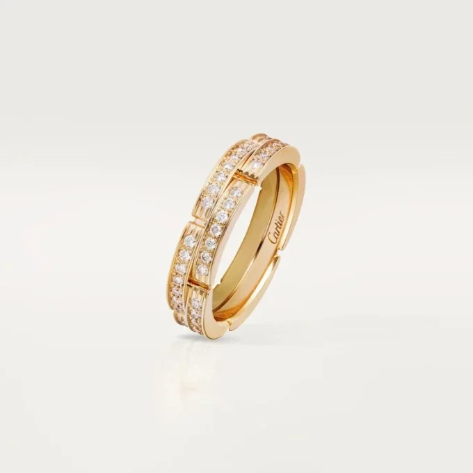 Pierścionek Maillon Panthere – żółte złoto, diamenty – Cartier