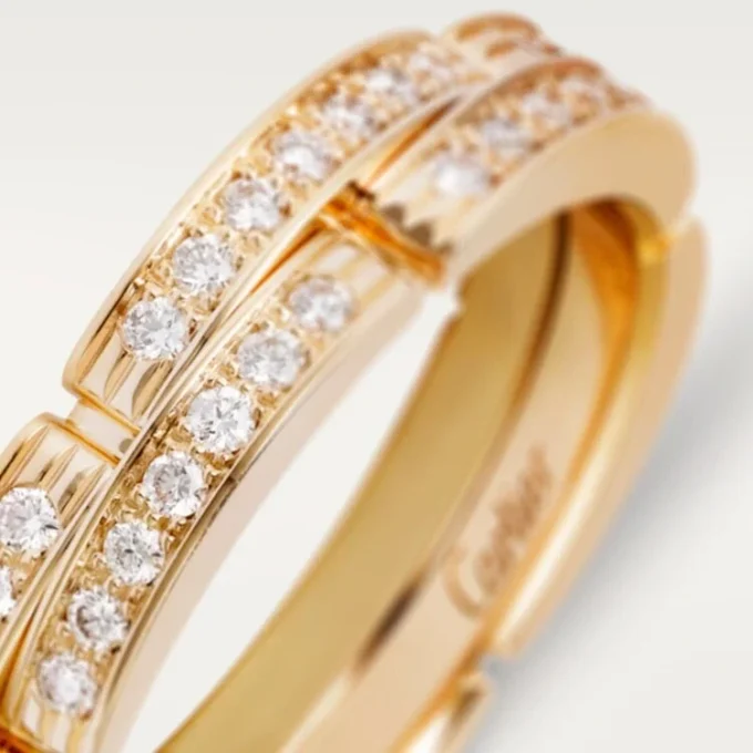 Pierścionek Maillon Panthere – żółte złoto, diamenty – Cartier