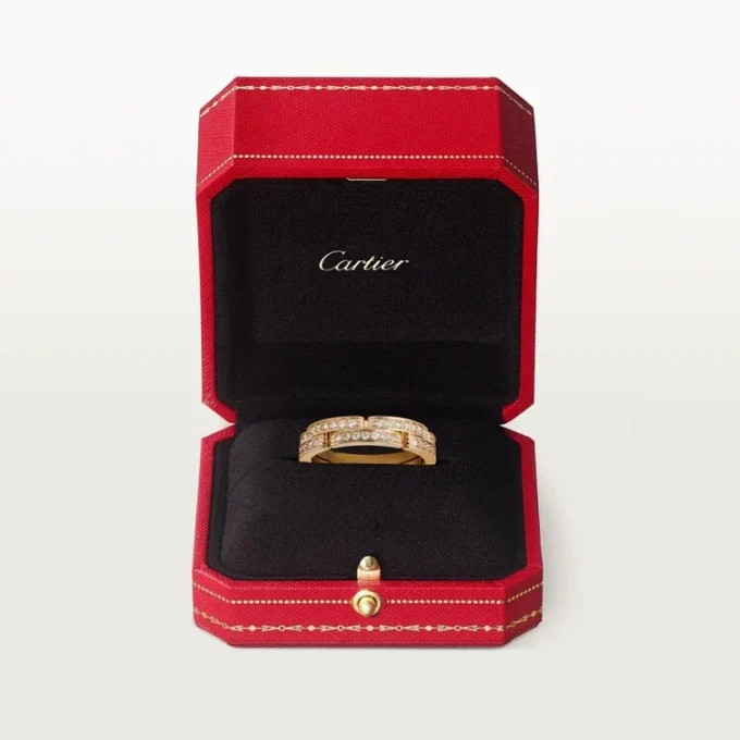 Pierścionek Maillon Panthere – żółte złoto, diamenty – Cartier