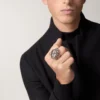 Pierścionek Panthere De Cartier – białe złoto bez powłoki rodu, granaty tsaworytowe, onyks – Cartier