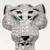 Pierścionek Panthere De Cartier – białe złoto, diamenty, szmaragdy, onyks – Cartier
