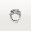 Pierścionek Panthere De Cartier – białe złoto, onyks, szmaragdy, diamenty – Cartier
