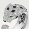 Pierścionek Panthere De Cartier – białe złoto, szmaragdy, onyks, diamenty – Cartier