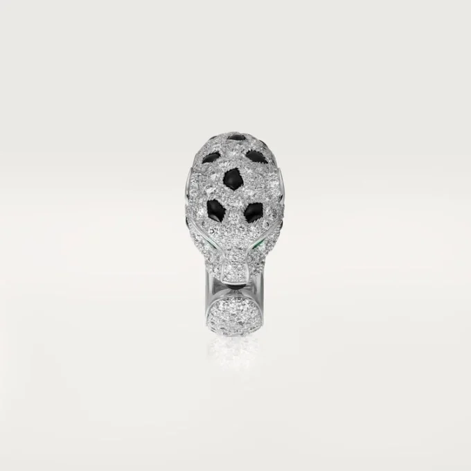 Pierścionek Panthere De Cartier – białe złoto, szmaragdy, onyks, diamenty – Cartier