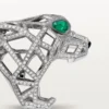 Pierścionek Panthere De Cartier – białe złoto, szmaragdy, onyks, diamenty – Cartier