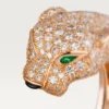Pierścionek Panthere De Cartier – różowe złoto, diamenty, szmaragdy, onyks – Cartier
