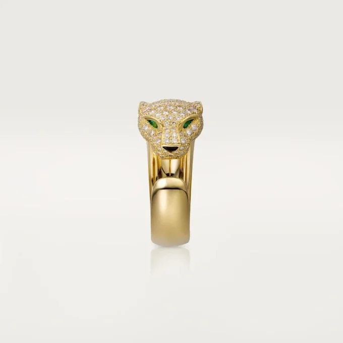 Pierścionek Panthere De Cartier – żółte złoto, diamenty, szmaragdy, onyks – Cartier