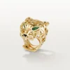 Pierścionek Panthere De Cartier – żółte złoto, granaty tsaworytowe, onyks – Cartier