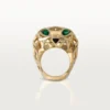 Pierścionek Panthere De Cartier – żółte złoto, granaty tsaworytowe, onyks – Cartier